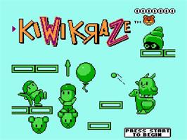 Title screen of New Zealand Story, The on the Nintendo NES.