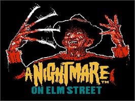 Title screen of Nightmare On Elm Street, A on the Nintendo NES.