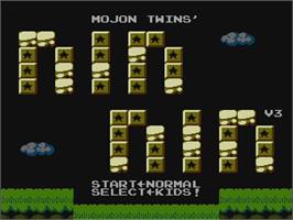 Title screen of Nin Nin on the Nintendo NES.