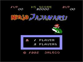 Title screen of Ninja Jajamaru-kun on the Nintendo NES.