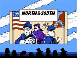 Title screen of North And South on the Nintendo NES.