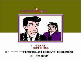 Title screen of Oishinbo - Kyuukyoku No Menu Sanbon Shoubu on the Nintendo NES.