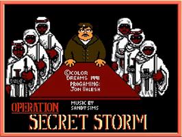 Title screen of Operation Secret Storm on the Nintendo NES.