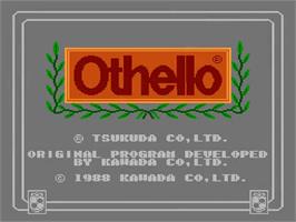 Title screen of Othello on the Nintendo NES.