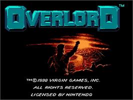 Title screen of Overlord on the Nintendo NES.