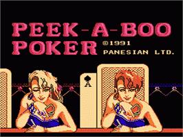 Title screen of Peek-A-Boo Poker on the Nintendo NES.