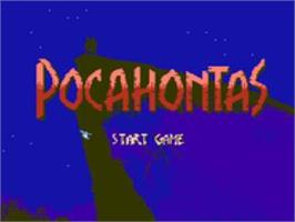 Title screen of Pocahontas 2 on the Nintendo NES.