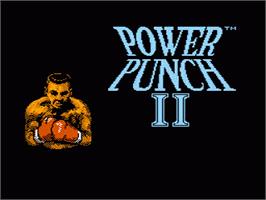 Title screen of Power Punch 2 on the Nintendo NES.
