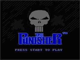 Title screen of Punisher, The on the Nintendo NES.