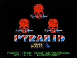 Title screen of Pyramid on the Nintendo NES.