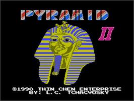 Title screen of Pyramid 2 on the Nintendo NES.