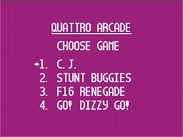 Title screen of Quattro Arcade on the Nintendo NES.