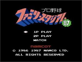 Title screen of R.B.I. Baseball 2 on the Nintendo NES.