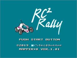 Title screen of RC2 Rally on the Nintendo NES.
