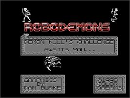 Title screen of Robodemons on the Nintendo NES.