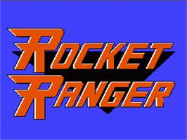 Title screen of Rocket Ranger on the Nintendo NES.