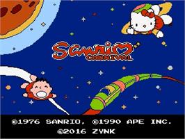 Title screen of Sanrio Carnival on the Nintendo NES.