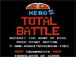 Title screen of Sd Hero Soukessen - Taose! Aku No Gundan on the Nintendo NES.