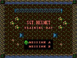 Title screen of Sgt. Helmet - Training Day on the Nintendo NES.