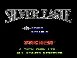 Title screen of Silver Eagle on the Nintendo NES.