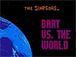 Title screen of Simpsons - Bart Vs The World, The on the Nintendo NES.