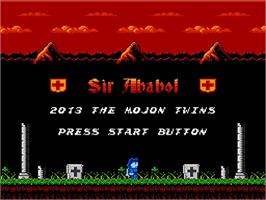 Title screen of Sir Ababol on the Nintendo NES.