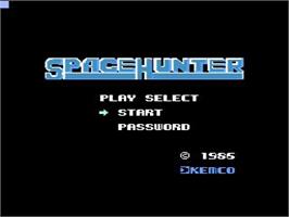 Title screen of Space Hunter on the Nintendo NES.