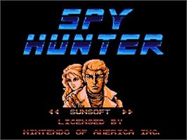 Title screen of Spy Hunter on the Nintendo NES.