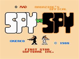 Title screen of Spy Vs Spy on the Nintendo NES.