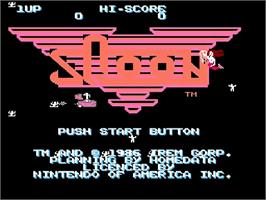 Title screen of Sqoon on the Nintendo NES.