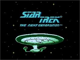 Title screen of Star Trek - The Next Generation on the Nintendo NES.