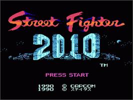 Title screen of Street Fighter 2010: The Final Fight on the Nintendo NES.