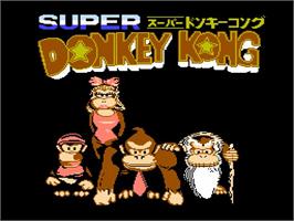 Title screen of Super Donkey Kong - Xiang Jiao Chuan on the Nintendo NES.