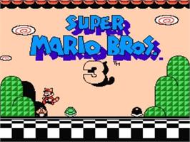 Title screen of Super Mario Bros. 3 on the Nintendo NES.