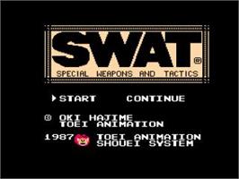 Title screen of Swat - Special Weapons And Tactics on the Nintendo NES.