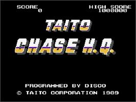 Title screen of Taito Chase H.q. on the Nintendo NES.