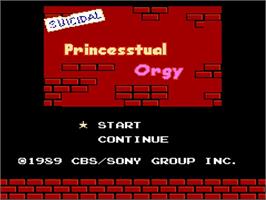 Title screen of Tashiro Masashi No Princess Ga Ippai on the Nintendo NES.