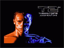 Title screen of Terminator 2 - Judgment Day on the Nintendo NES.