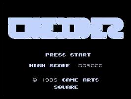 Title screen of Thexder on the Nintendo NES.