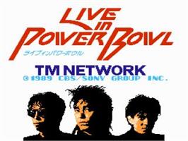 Title screen of Tm Network - Live In Power Bowl on the Nintendo NES.