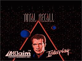 Title screen of Total Recall on the Nintendo NES.