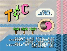 Title screen of Town & Country Surf Designs: Wood & Water Rage on the Nintendo NES.