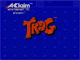 Title screen of Trog on the Nintendo NES.