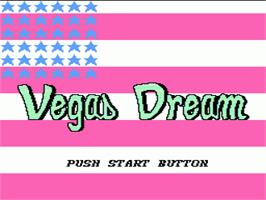 Title screen of Vegas Dream on the Nintendo NES.
