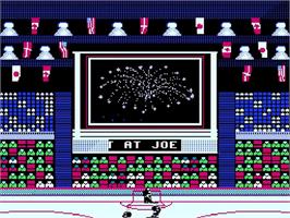 Title screen of Wayne Gretzky Hockey on the Nintendo NES.