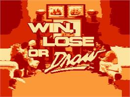 Title screen of Win, Lose Or Draw on the Nintendo NES.