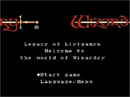 Title screen of Wizardry 2 - Llylgamyn No Isan on the Nintendo NES.