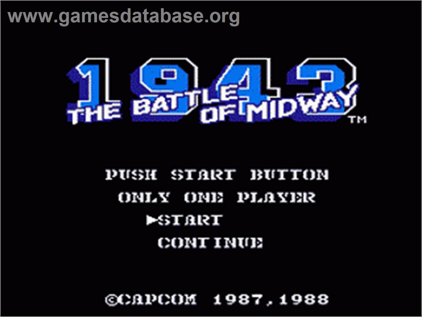 1943: The Battle of Midway - Nintendo NES - Artwork - Title Screen