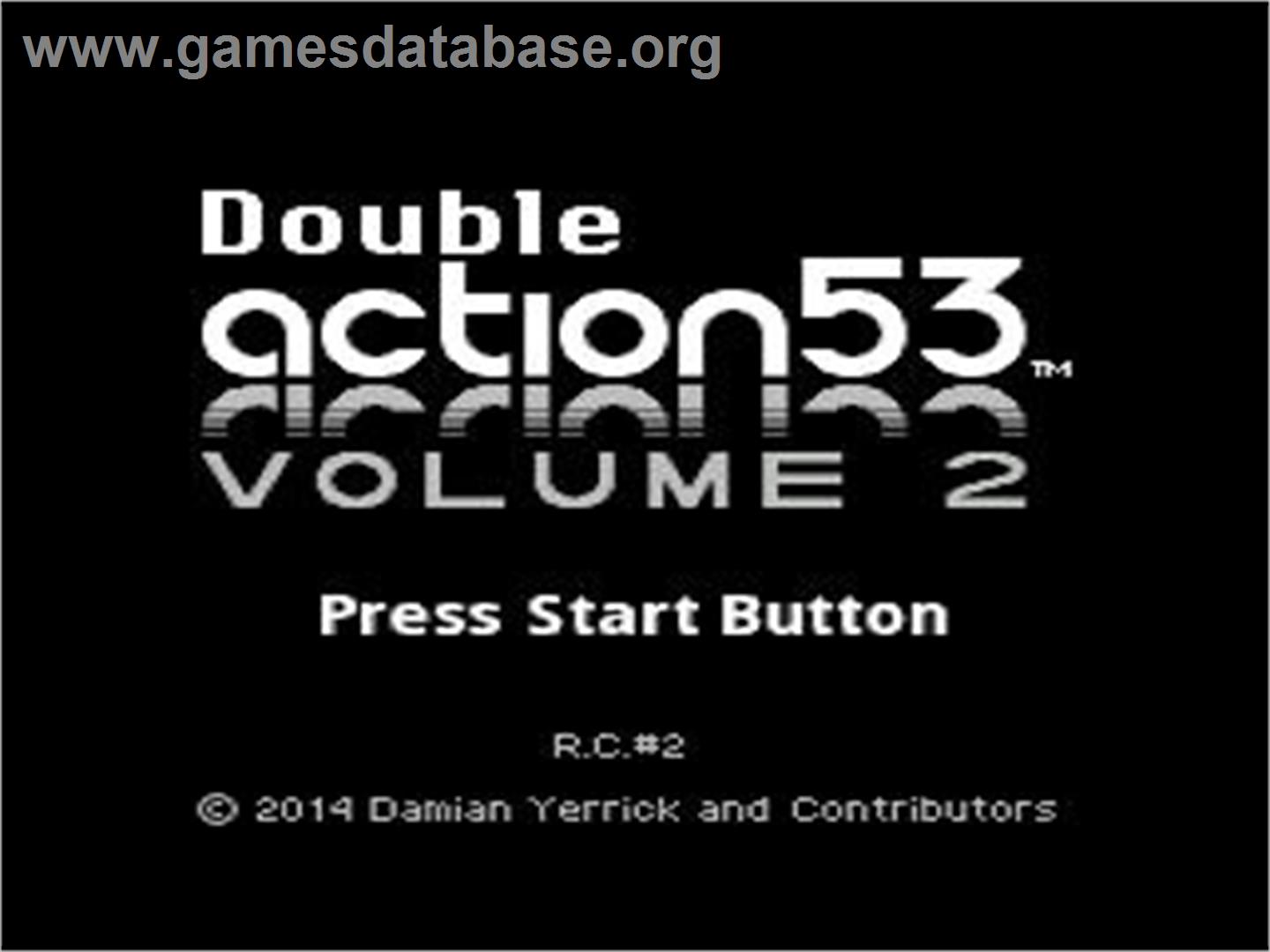 Action 53 Volume 2 - Nintendo NES - Artwork - Title Screen