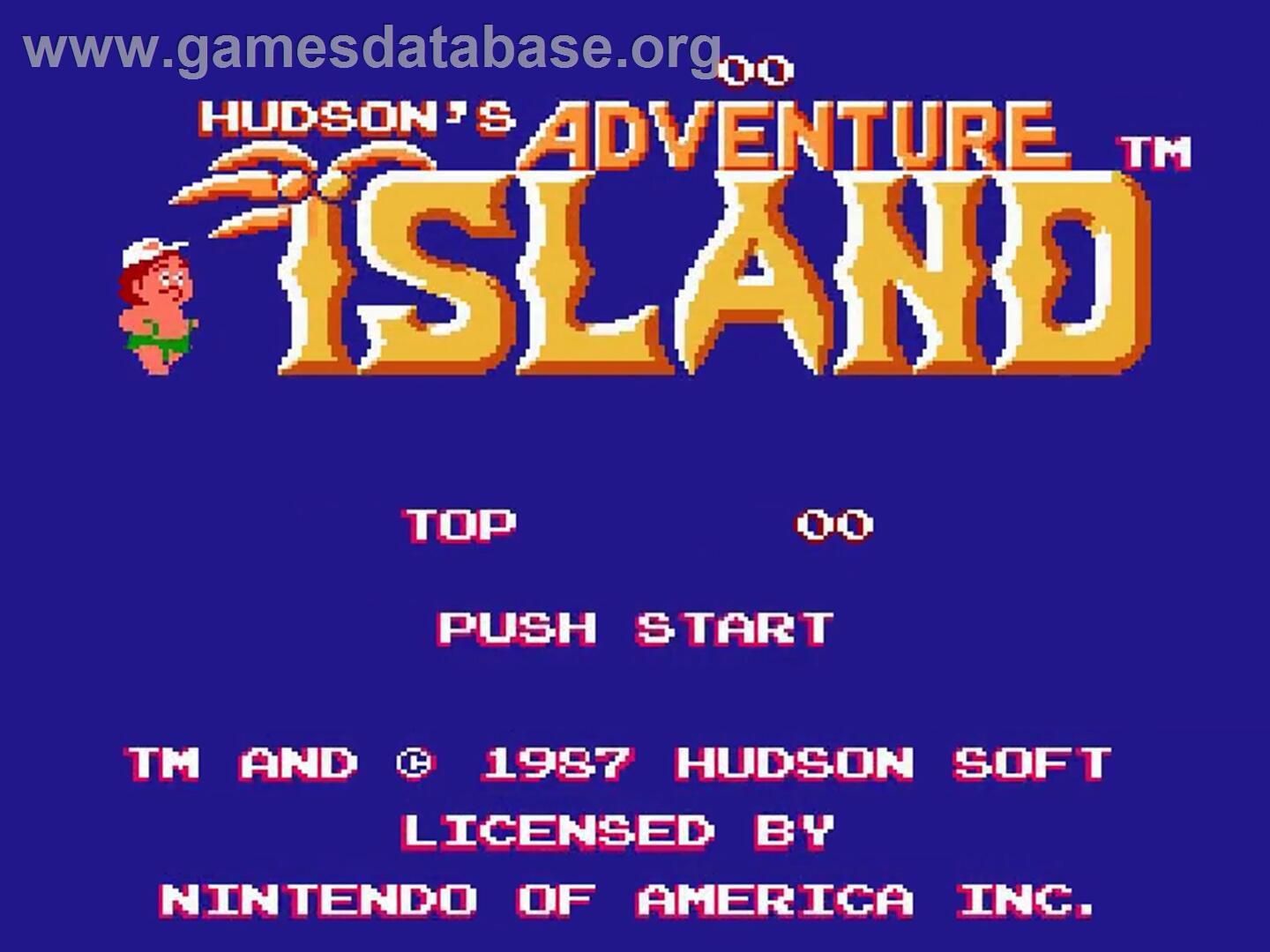 Adventure Island - Nintendo NES - Artwork - Title Screen